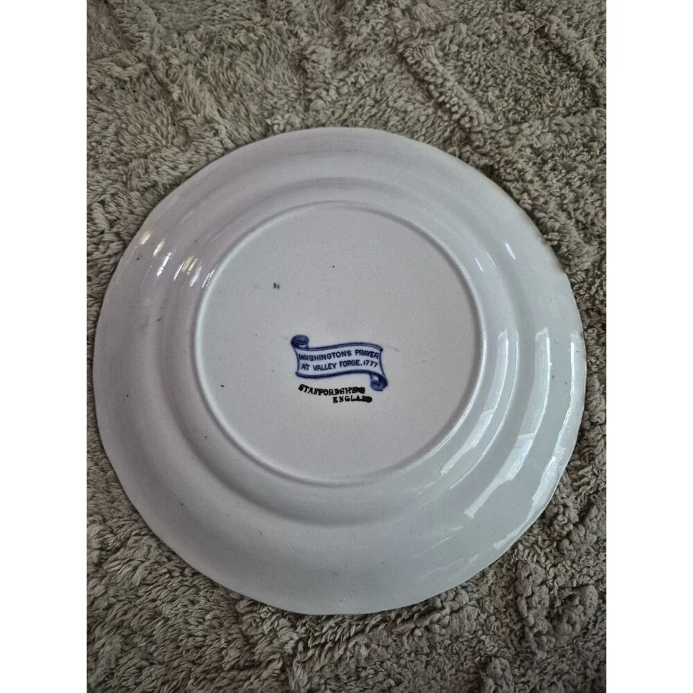Staffordshire England Plate Washington's Prayer At Valley Forge 10